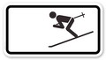 Zusatzzeichen Wintersport erlaubt